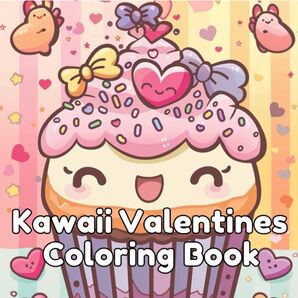 可愛いバレンタイン塗り絵Kawaii Valentines Coloring Book