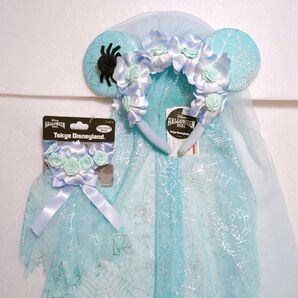 ディズニーハロウィン ホーンテッドマンション 花嫁カチューシャ 花嫁シュシュ