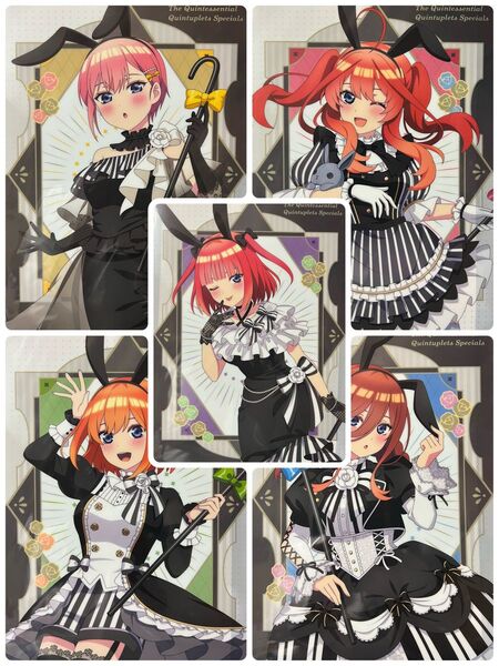 五等分の花嫁 クリアファイル モノクロバニードレス 5枚セット ゲーマーズ クリアファイル