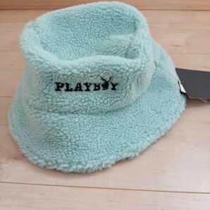 キッズバケットハット プレイボーイ エメラルドグリーン
