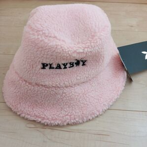 キッズバケットハット プレイボーイ ピンク
