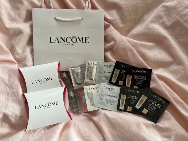 LANCOME ランコム サンプル 試供品 ファンデーション 化粧水 ローション 化粧下地 紙袋 ショッパー ギフトラッピング