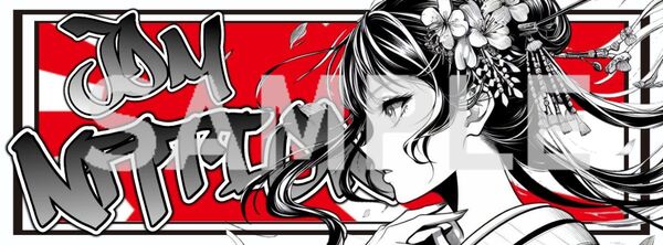 JDM 和風女性キャラクター ステッカー
