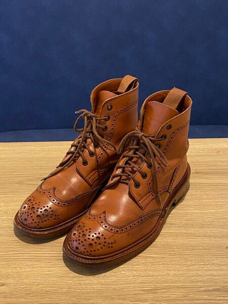 Tricker's トリッカーズカントリーウイングブーツ24cm 茶 レザー