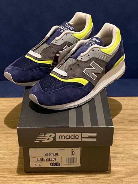 【新品】ニューバランス M997LVL 25.5cm USモデル スニーカー 箱付