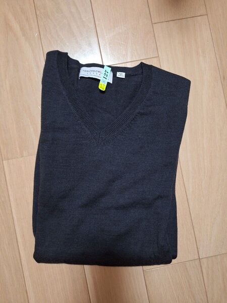 トゥモローランド tricot ダークグレー Vネック ニットセーター