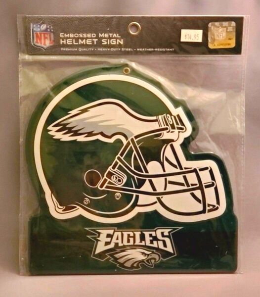 NFL フィラデルフィア・イーグルス オフィシャル メタル プレート デコレーション ヘルメット