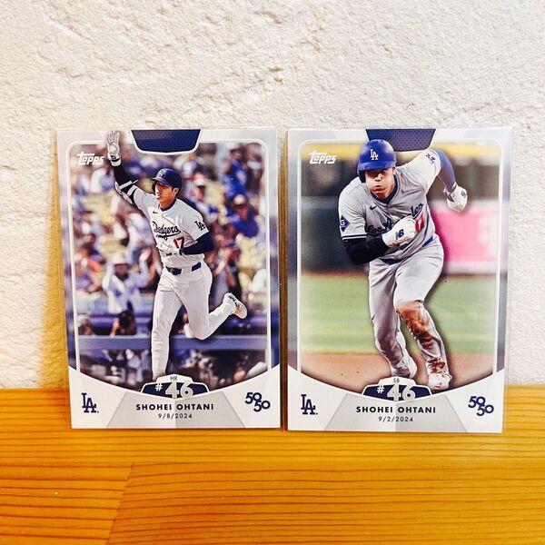 【HR#46/SB#46】topps 大谷翔平 50/50 /46本塁打&46盗塁 ベースカードセット