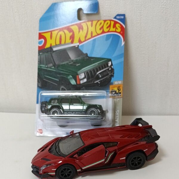 新品未使用 ホットウィール ミニカー 95JEEPとランボルギーニ