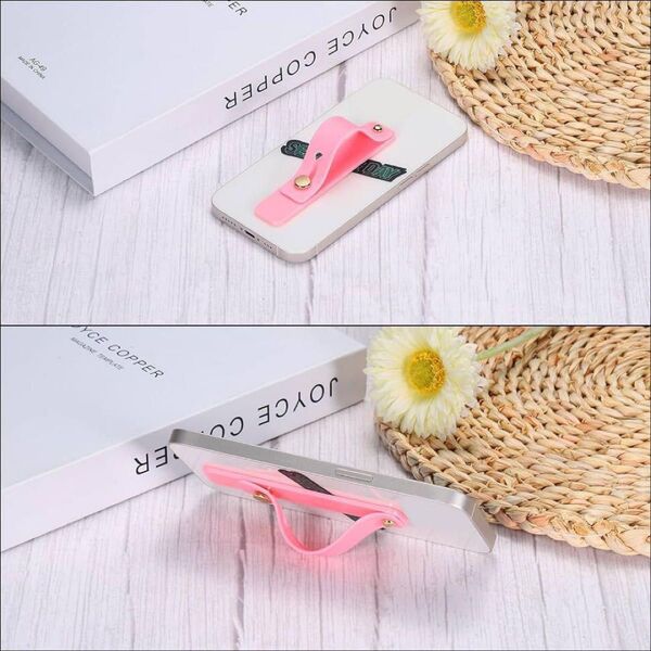 ピンク 2個セット シリコングリップホルダー スマホグリップスタンド 可愛い