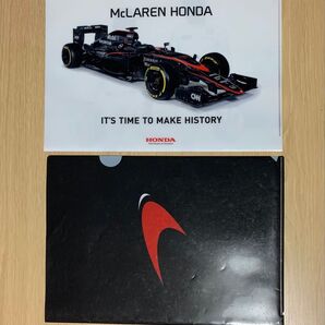 マクラーレンホンダ F1 ファイル2枚セット フェルナンドアロンソ ジェンソンバトン クリアホルダー
