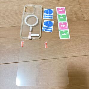 保護フイルム(2枚)+ケース iPhone14 Pro Max用 クリア 6.7インチ