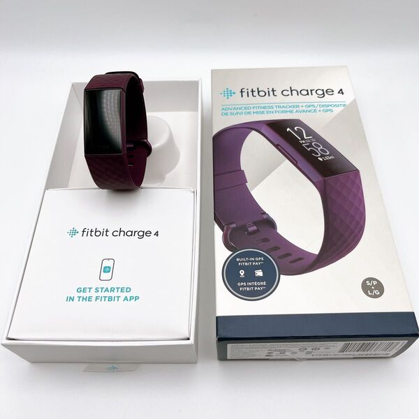 fitbit charge4 スマートウォッチ パープル 紫 フィットネストラッカー 時計 デジタル