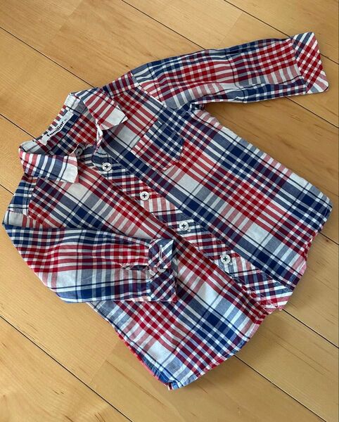 ファミリア チェック柄シャツ 80cm