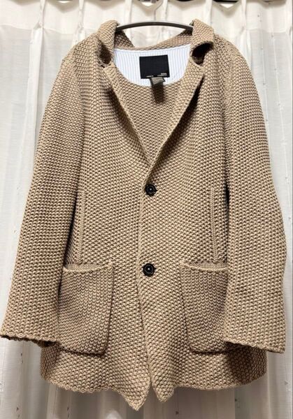 美品 D/him ダブルスタンダードクロージングヒム ニットジャケット 48(Lサイズ)