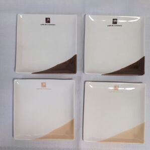 cafe de croissant 角皿 4枚