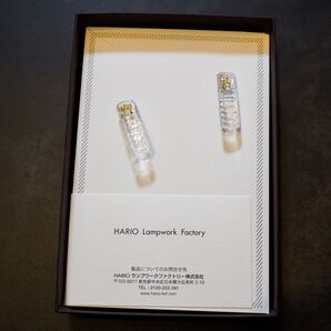 Hario lampwork factory ピアス アイシクル
