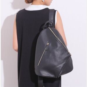リュック合成皮革ジップリュックサック レディース