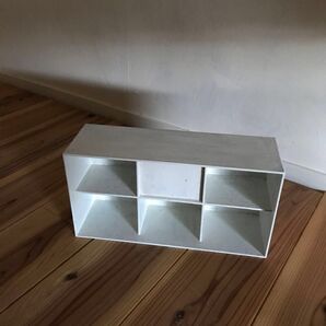 ディスプレイ 小棚 小物入れ 収納箱 ホワイト 昭和レトロ ヴィンテージ ケース インテリア 雑貨 ナチュラル 古道具 古家具