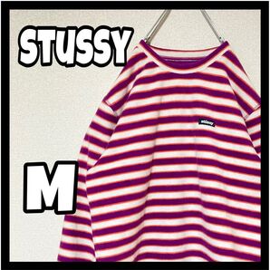 希少 STUSSY ステューシー ボーダーフリース
