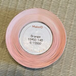 proラベルライターテープ 幅15㎜長さ5mロール140枚 オレンジ