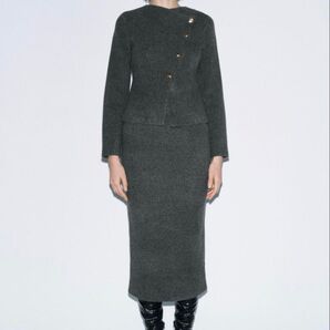 Zara ニットジャケットセットアップ ジャケットL スカートM 現在も販売しております