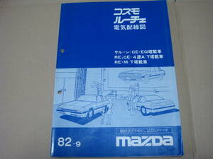 ●マツダ旧車・コスモ、ルーチェ‘８２－９電気配線図。（希少!!です）