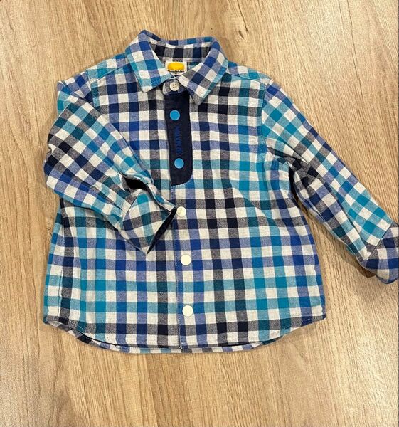 長袖シャツ ネルシャツ チェック 80サイズ 綿100% ベビー服
