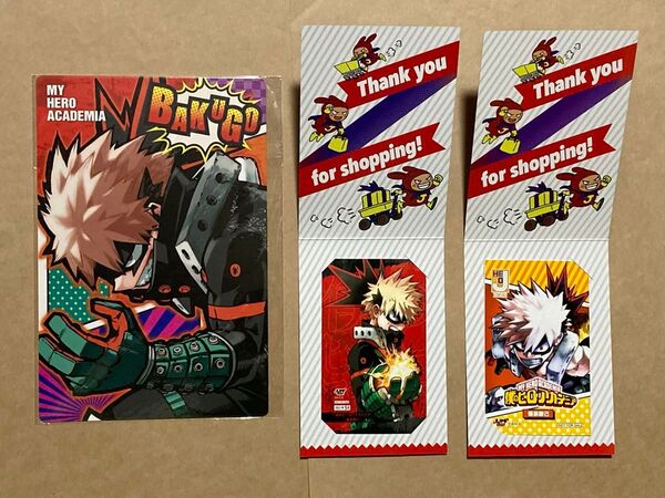 僕のヒーローアカデミア 爆豪勝己 グッズ3点(ポートレートカード、キャラクターブロマイド)ジャンプショップ ヒロアカ