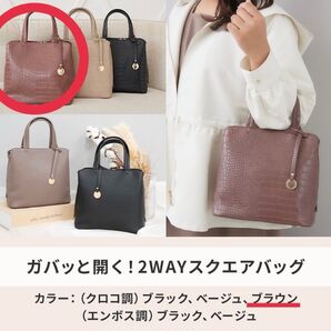 2ウェイ スクエアバッグ