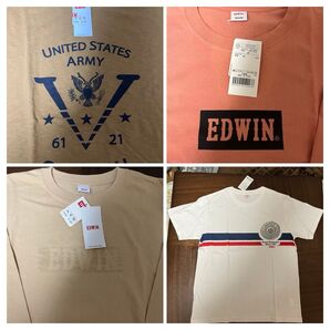 【SALE】エドウィン Tシャツ4点セット(長袖3、半袖1枚)M 新品