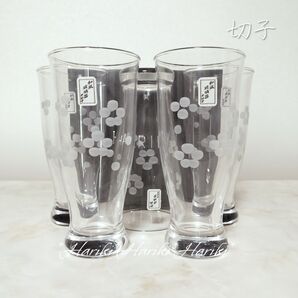 HARIKI 手切子 グラス5個セット ビールグラス 日本製 和風 玻璃器 切子 未使用
