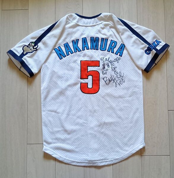 【サイン】大阪 近鉄 バファローズ 中村 ホーム ユニフォーム L オリックス 梨田 ファルルリーナ バフィリード 中日 楽天