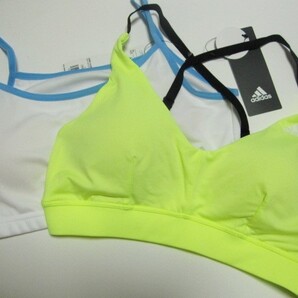*送料無料*160*adidas*ハーフトップ2枚*イエロー+アクア*吸汗速乾ドライ*ブラジャー*アディダス*グンゼ*