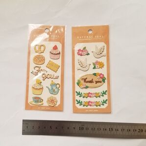 ハンドメイドシール 立体 スイーツ フラワー