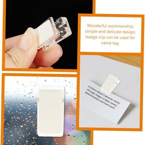 便利グッズ!自己接着クリップ idバッジクリップ フォトペーパークリップ