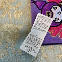 アナスイANNA SUI ×サンリオ クロミkuromiちゃん ポケット タオル ハンカチ ポーチ 刺繍 パープル 未使用a_画像4