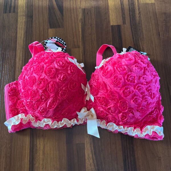 新品 未使用 タグ付 ブラジャー ブラ バラ ローズ shake body