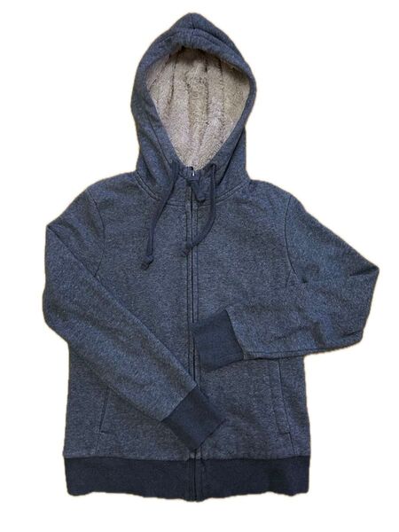 美品 ユニクロ UNIQLO 内ボア パーカー グレー M