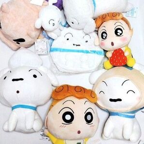 【8種類セット】クレヨンしんちゃんシロひまわりぶりぶりざえもんプライズ ぬいぐるみセット