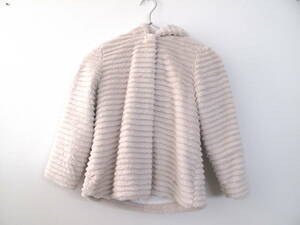 **美品 Mayoral マヨラル ふわふわ もこもこ コート ベビーピンク系の薄いベージュ 女の子用 8T 128cm 120 130