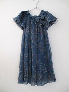 **美品 Lili Gaufrette リリゴーフレット 女の子用 ワンピース 青系 8ans 120 130