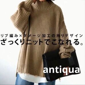 antiqua*デザインニット