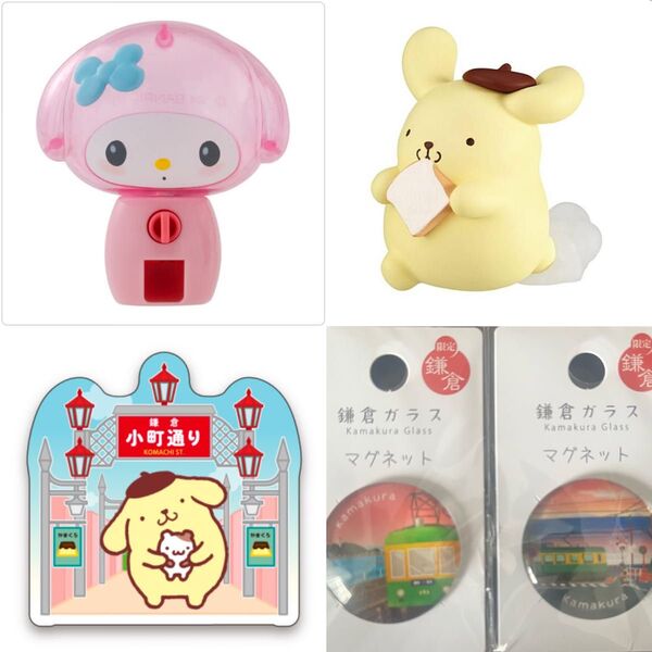 サンリオおうちでガチャポン ちこくダッシュ 鎌倉限定ピンズ マグネット2個セット
