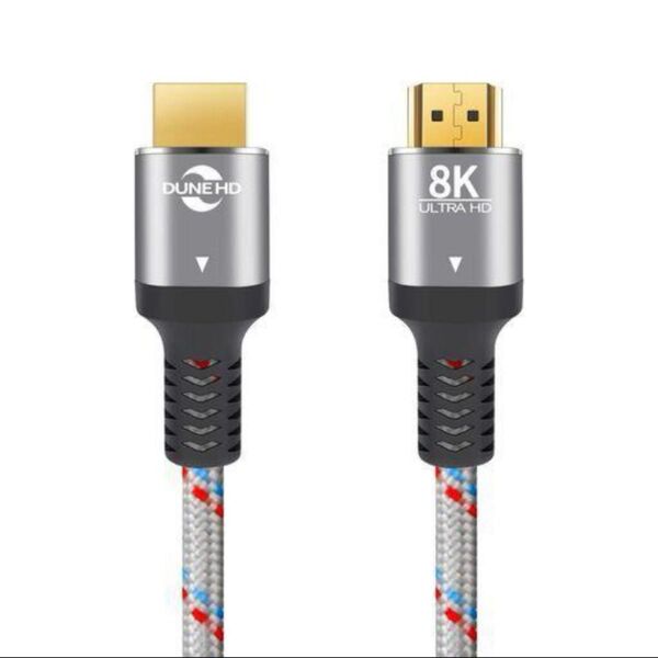 HDMI 2.1ケーブル 織物 超高速HDMIコード 8K解像度 PC TVと互換性 編組HDMIコード 28AWG 耐久設計1m
