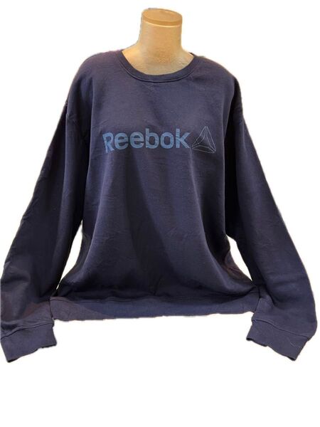 【古着】Reebok リーボック スウェット トレーナー メンズ ネイビー XL