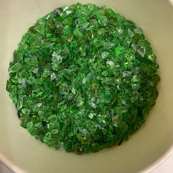 ガラスカレット/色:グリーン 150g 送料無料