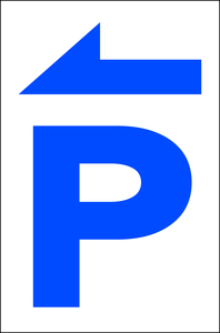  легкий табличка [P Mark ( левый поворот ) большой размер * наружный возможно 