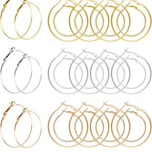 フープピアス ビーズフープ 60個 50mm/60mm ステンレス イヤリングフープ フープピアス アクセサリー ミニフープ