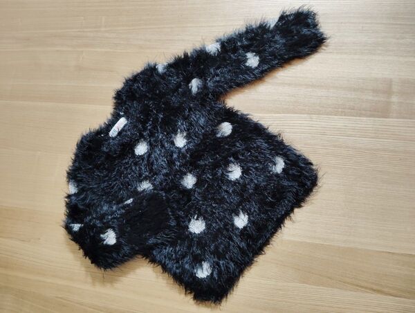 美品!H&M ふわふわトップス セーター ドット柄 100cm